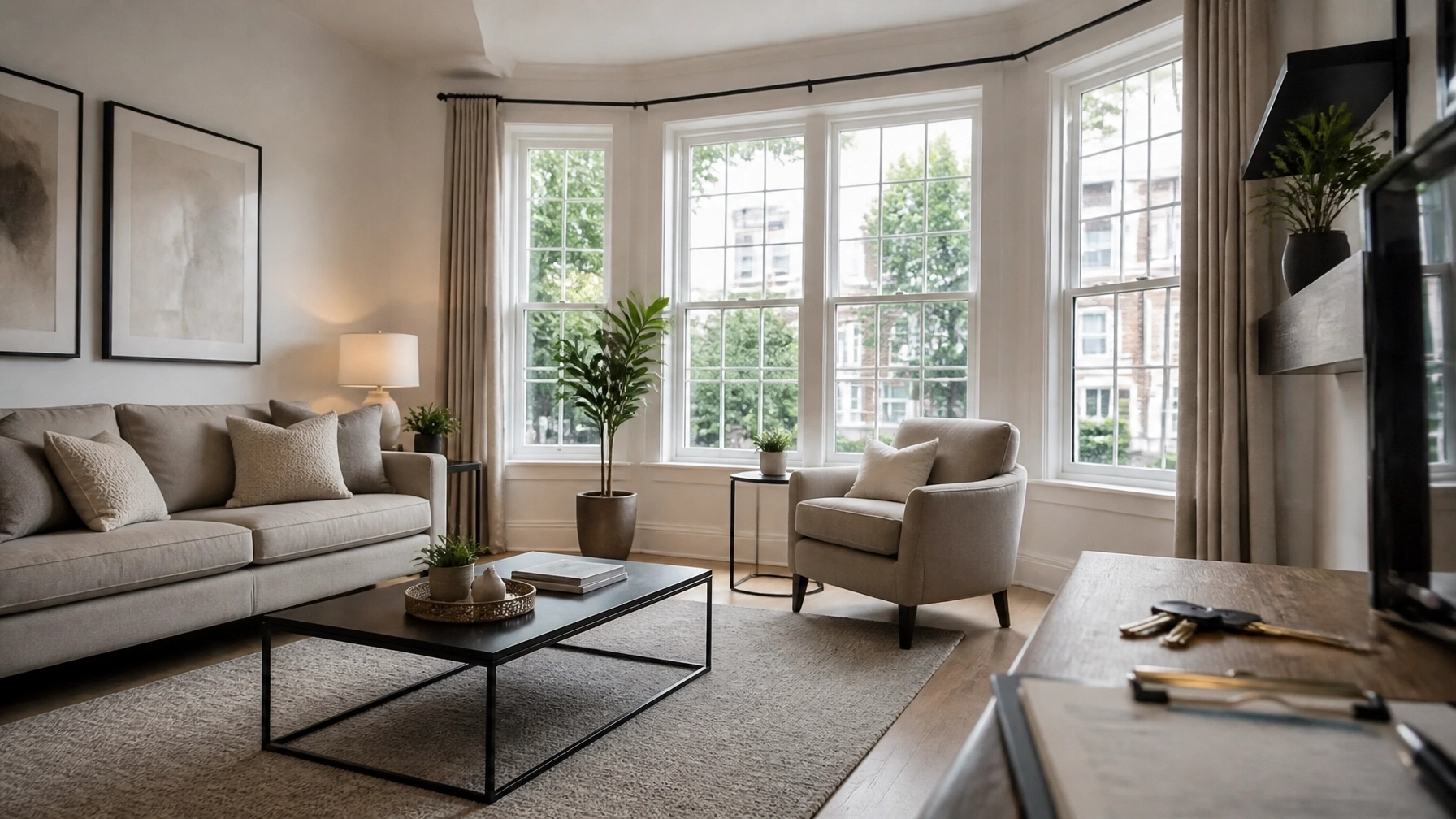Clean, elegant rental interior prepared for careful property condition documentation